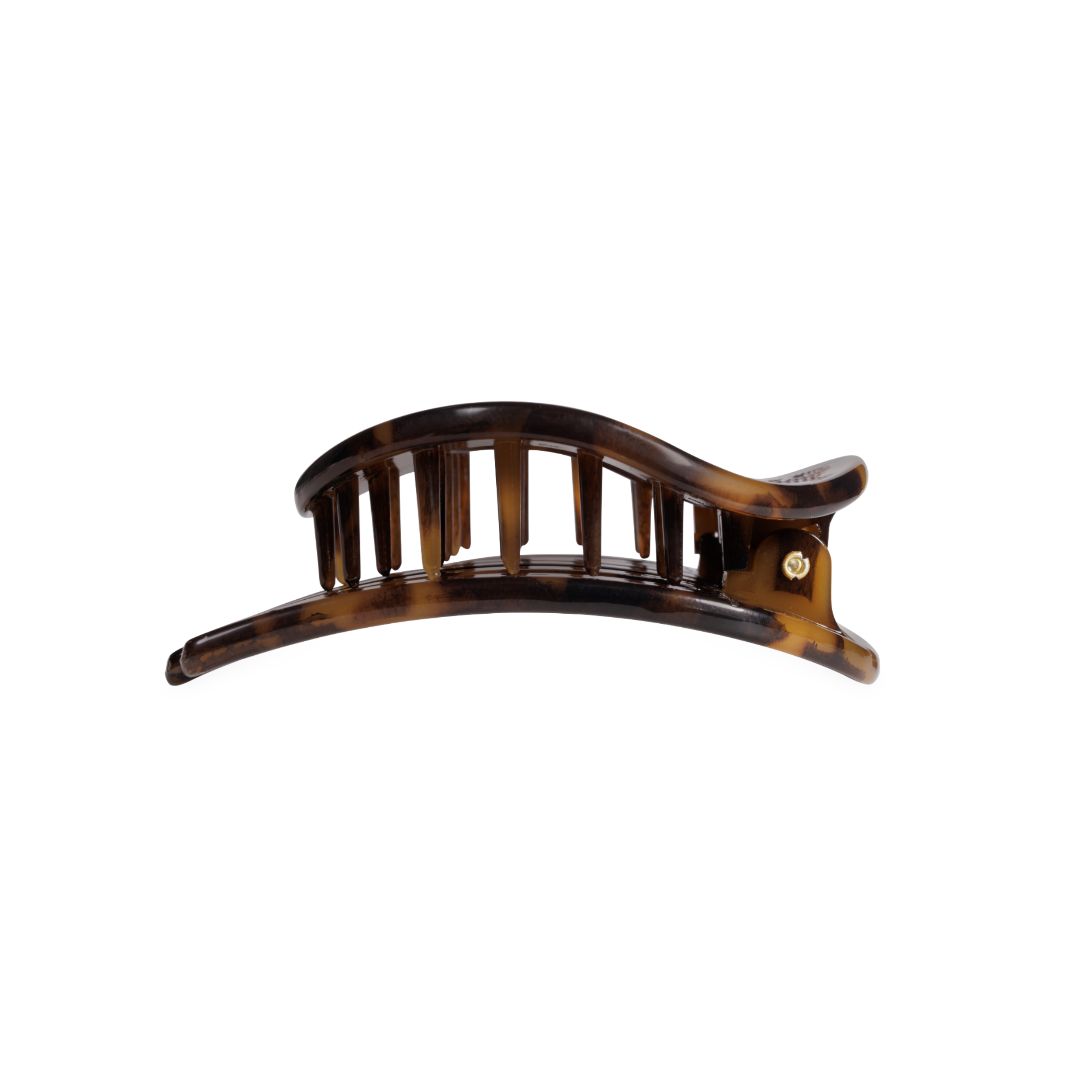 Tortoise Medium Flat Circle Hair Clip
