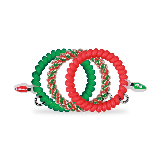 Spiral Hair Coils | Small | Naughty or Nice Hair Ties - Zen&Zip