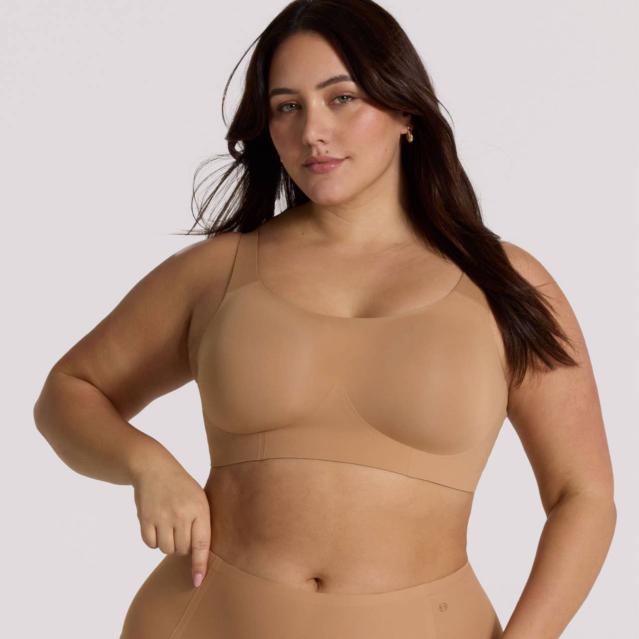 Structured Scoop Bra: Sand / S - Zen&Zip