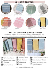 Fall Kitchen Hand Towels, Orange Cotton Dish Towels Tassels - Zen&Zip