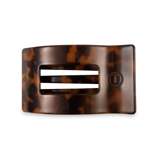 Flat Rectangle Hair Clip | Medium | Tortoise - Zen&Zip