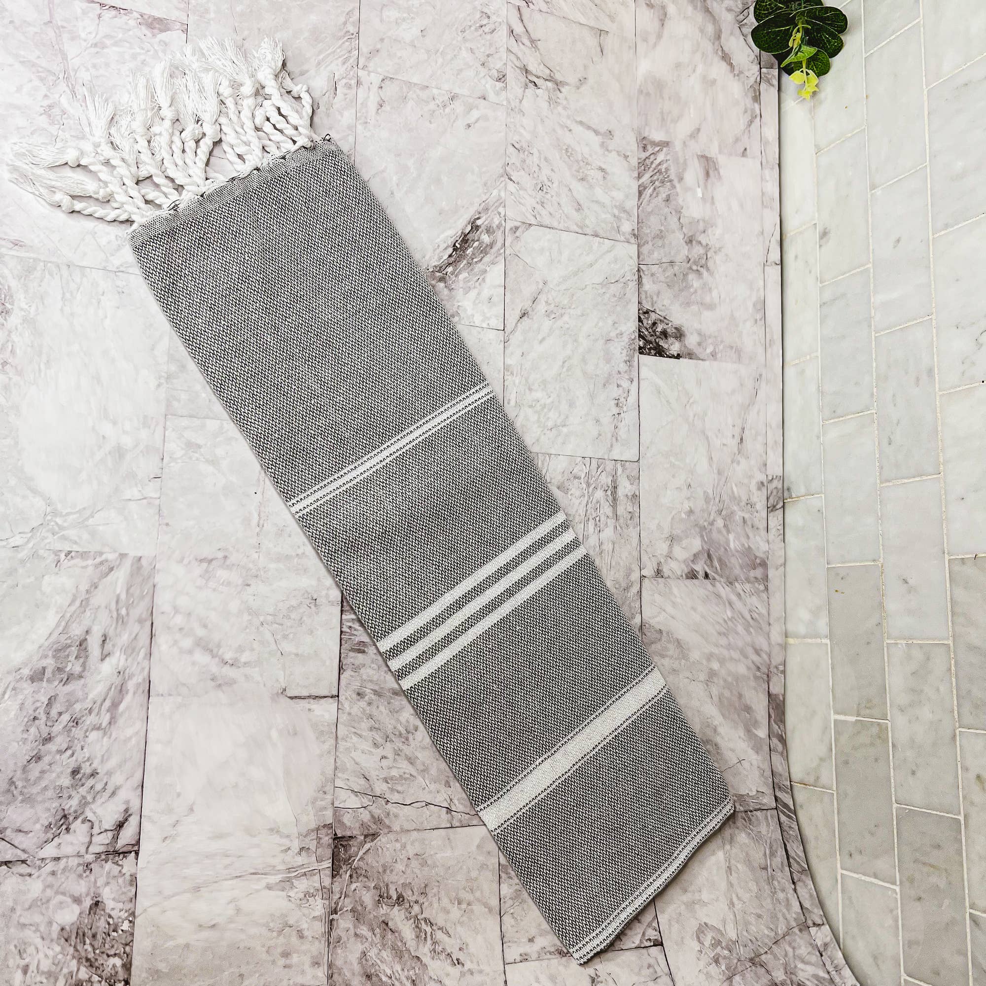 Kitchen or Bathroom Hand Towels with Tassels, Turkish Cotton - Zen&Zip