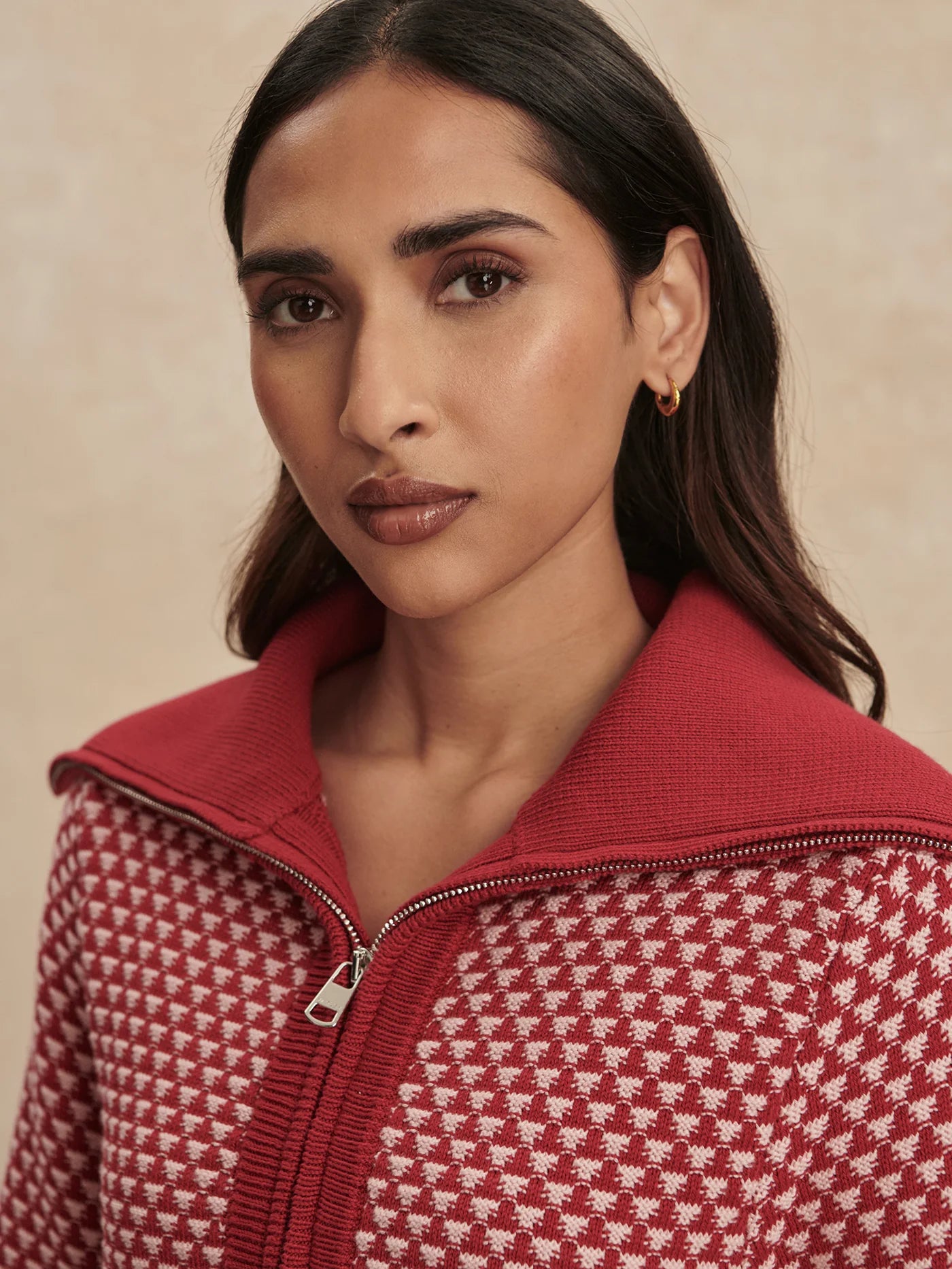 Varley Rich Raspberry Lloyd Stitch Knit Sweater by Varley | Rich Raspberry – Zen&Zip