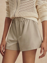 Nila Mid Rise Short 3.5 by Varley | Sage Grey