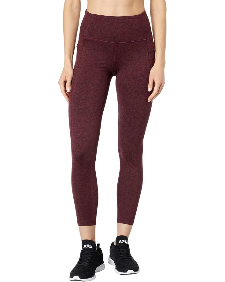 Thrive Societe 7/8 Stash Pocket Legging Heather Wine