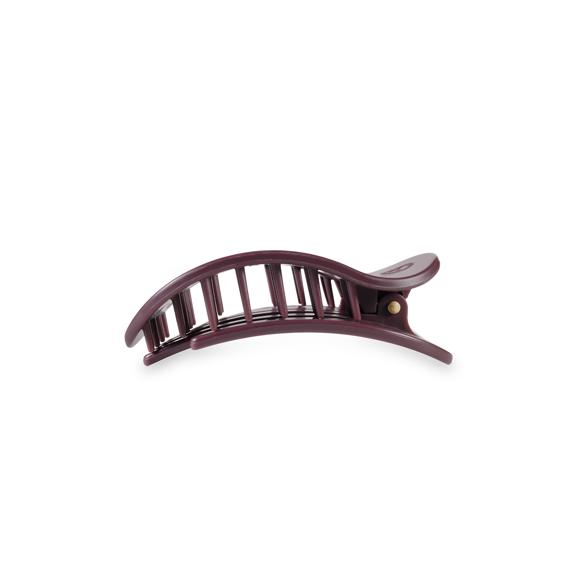 Burgundy Bliss Small Flat Round Hair Clip