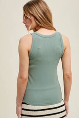 Basic Scoop Neck Ribbed Knit Tank by Wishlist Apparel | D.Sage - Zen&Zip