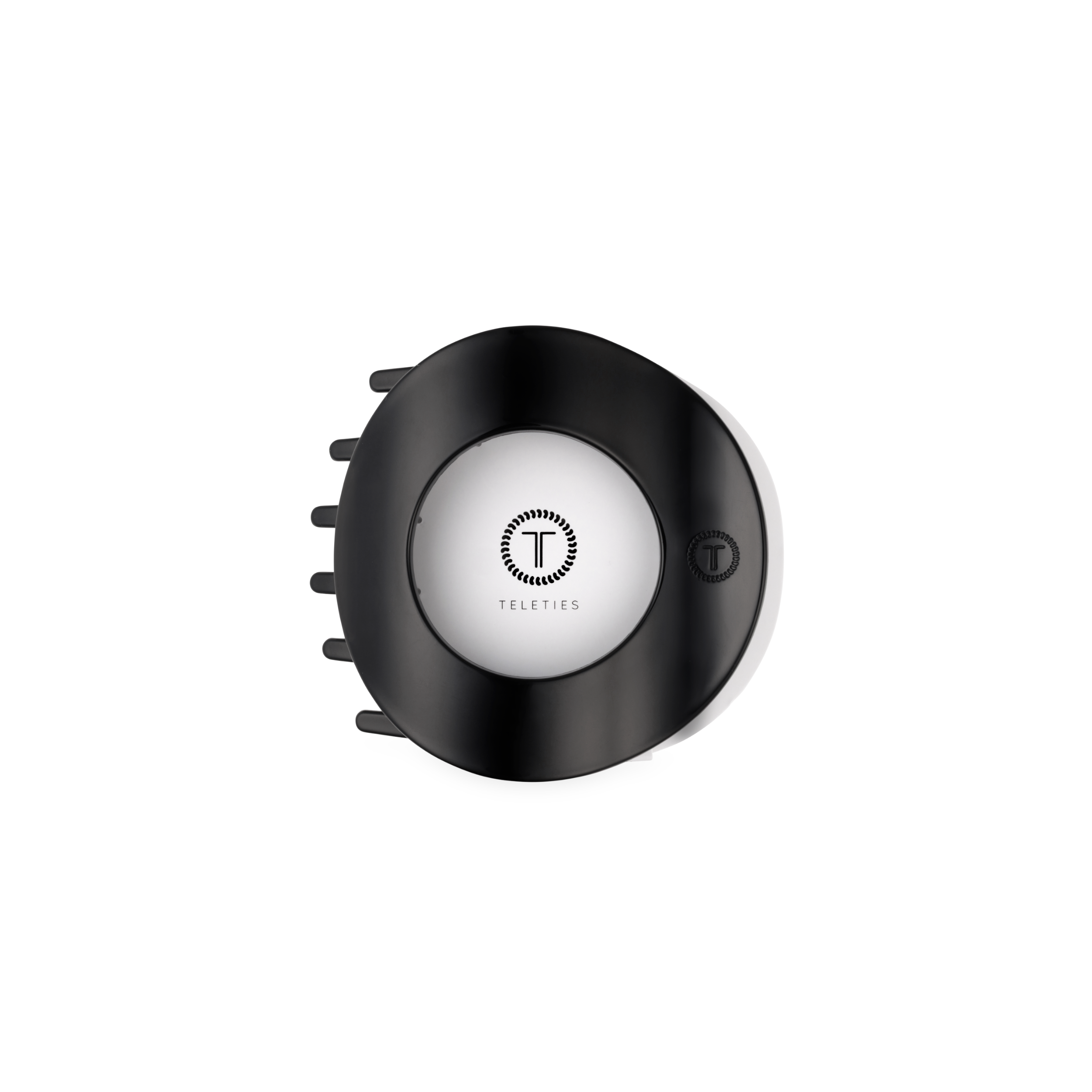Jet Black Medium Flat Circle Hair Clip