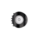Jet Black Medium Flat Circle Hair Clip
