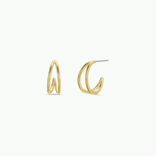 Illusion Double Hoop Earrings by JaxKelly | Gold - Zen&Zip