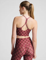 Softmark Slim Racerback High Crop Tank by Beyond Yoga | Autumn Argyle Multi