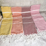Kitchen or Bathroom Hand Towels with Tassels, Turkish Cotton - Zen&Zip