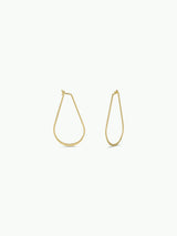 Gold Long Oval Hoop by JaxKelly - Zen&Zip