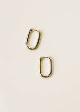 Gold Hoop - Large Rectangle - Earrings - Zen&Zip