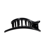 Jet Black Large Flat Circle Hair Clip