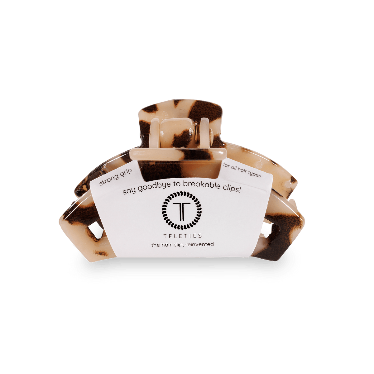 Open Blonde Tortoise Tiny Hair Clip