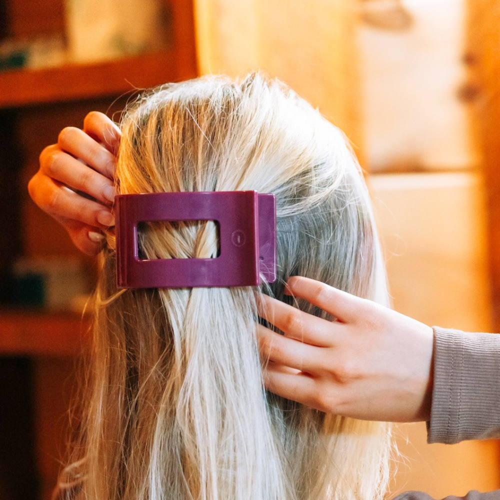 Mulberry Medium Flat Rectangle Hair Clip