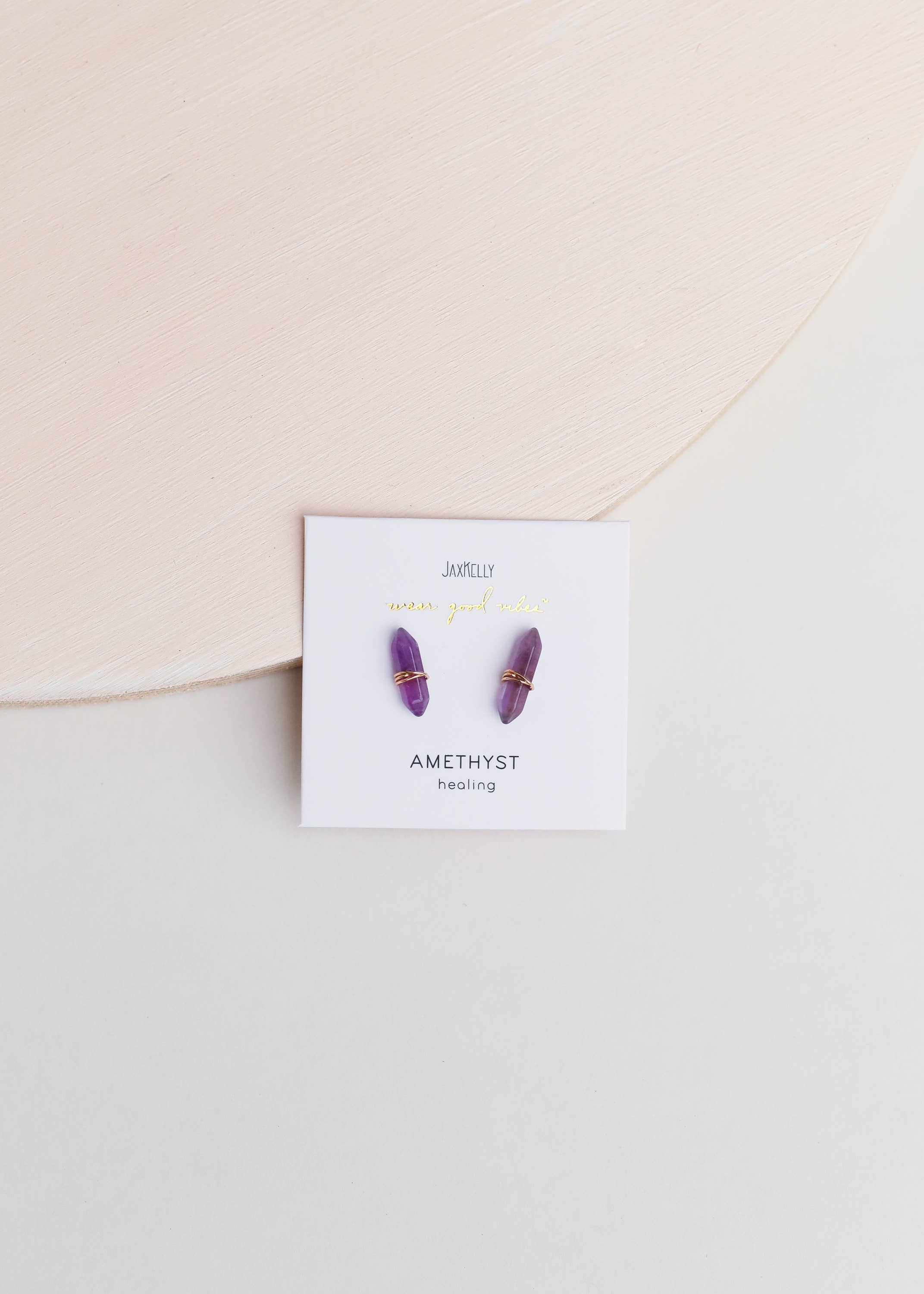 Mineral Point - Amethyst - Earring - Zen&Zip