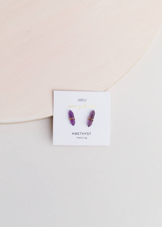 Mineral Point - Amethyst - Earring - Zen&Zip