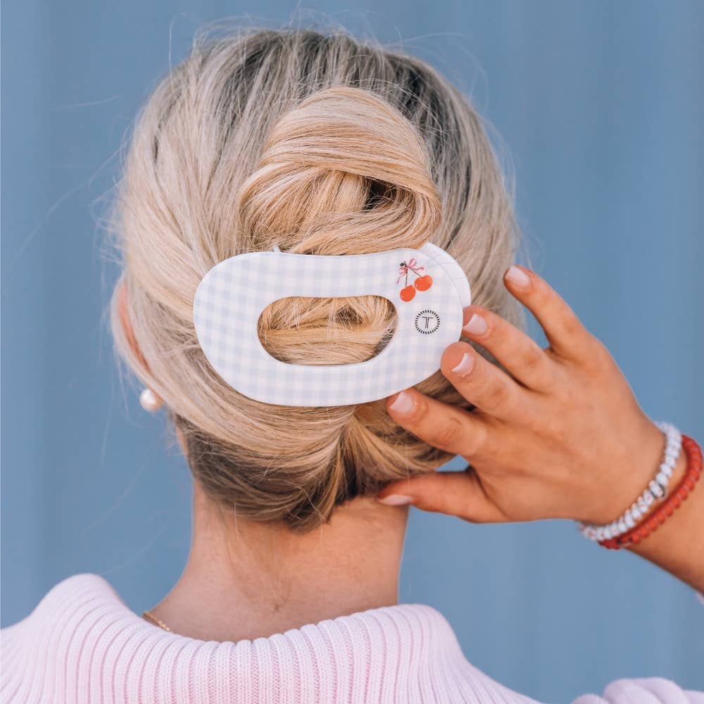 Flat Round Hair Clip | Large | Basket of Cherries - Zen&Zip