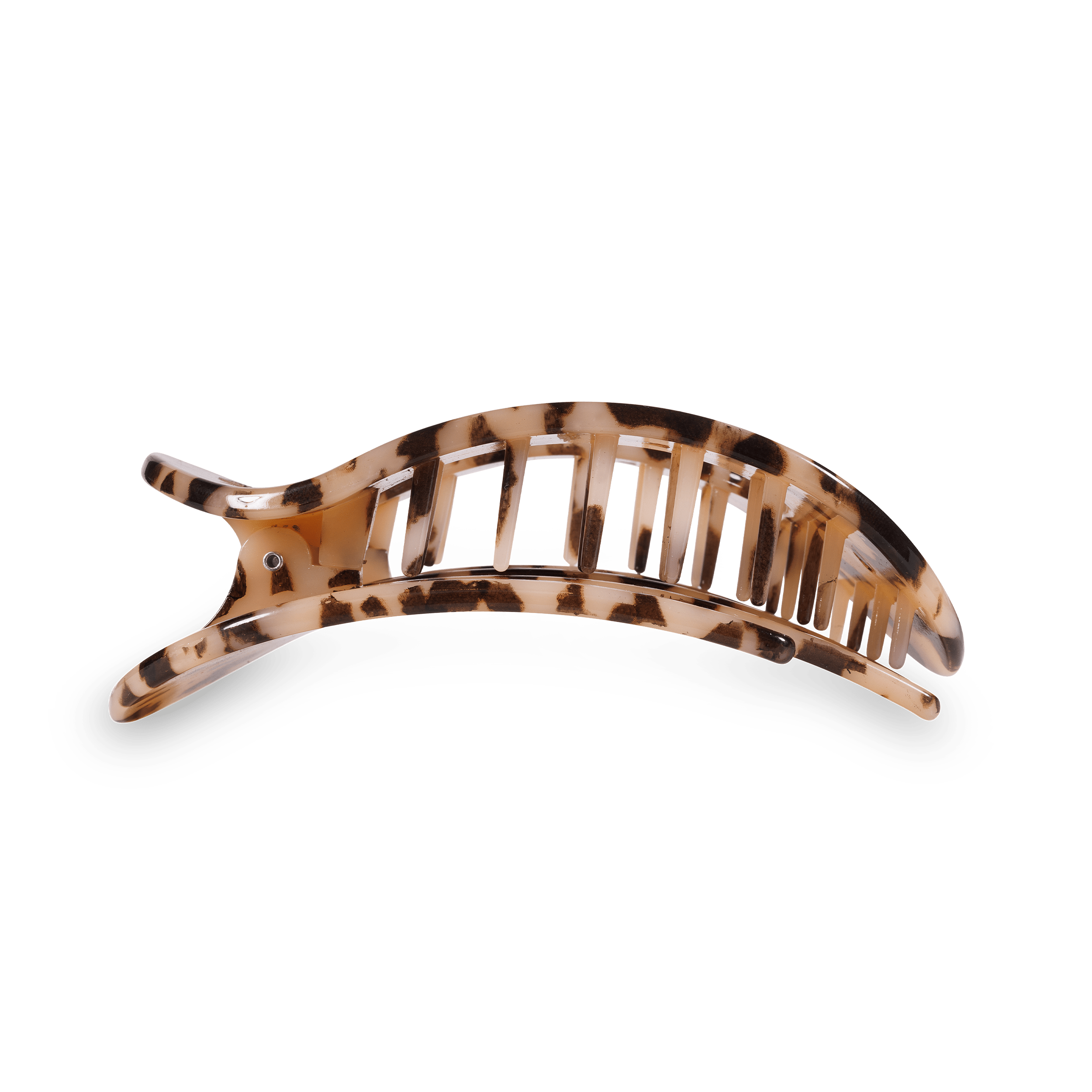 Blonde Tortoise Large Flat Round Clip - Zen&Zip