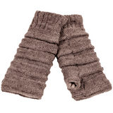 Hand Loom Reverse Step Fingerless Gloves by Nirvanna Designs | Cocoa