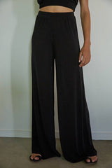 Knit High Waisted Wide Leg Pants by By Together | Black - Zen&Zip