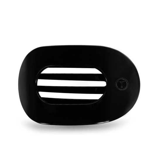 Jet Black Large Flat Round Clip - Zen&Zip