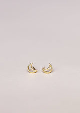 Minimalist - Moon - Gold Earrings