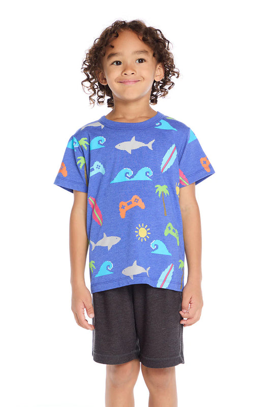 Cyber Surfer Tee by Chaser Kids | Dazzling Blue - Zen&Zip