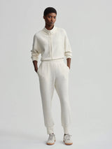 The Slim Cuff Pant 27.5 by Varley | Ivory Marl Fleck