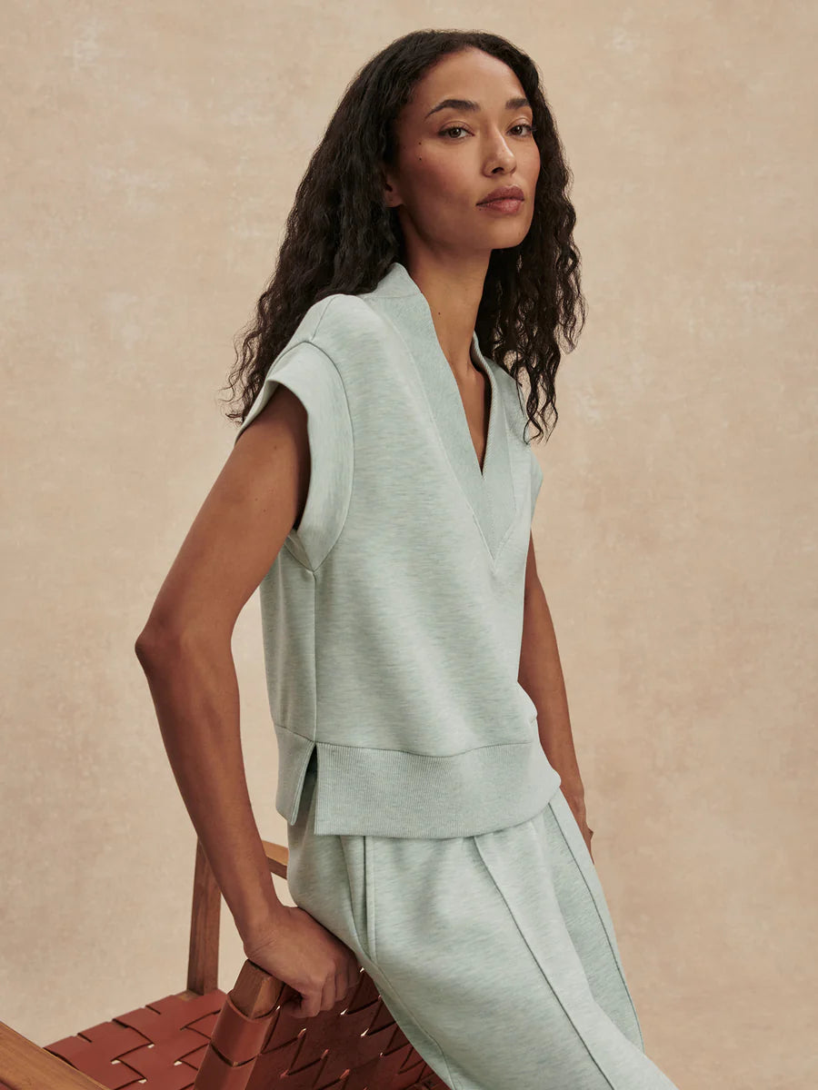 Gracee V Neck Tank by Varley | Mint Green Marl