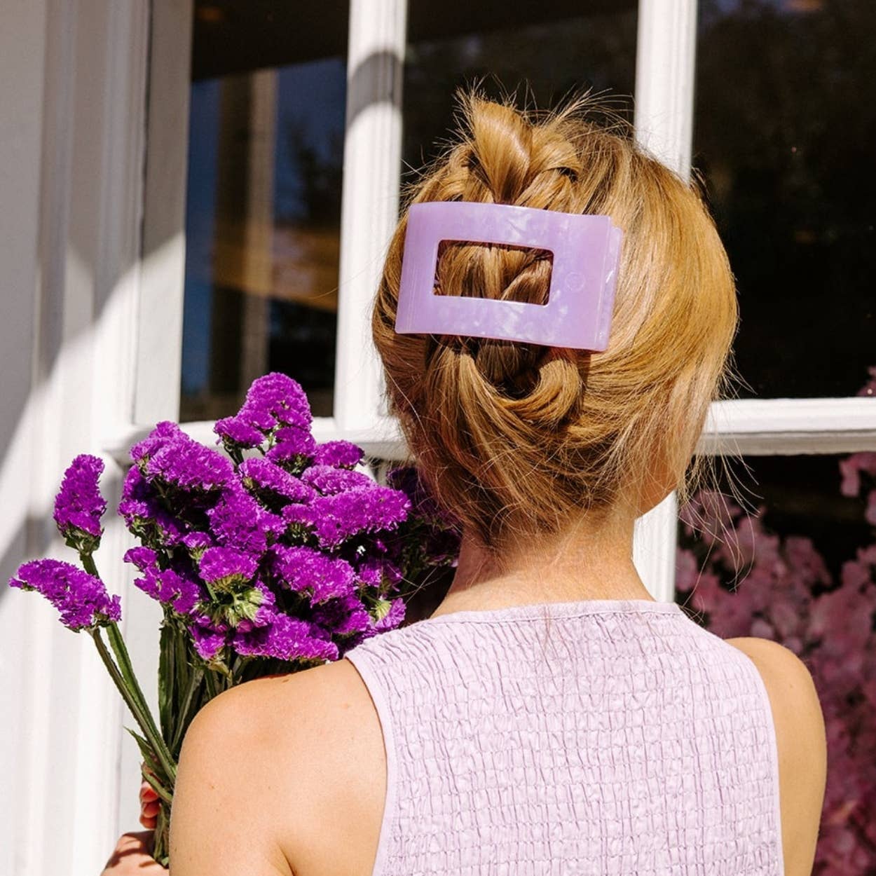Flat Rectangle Hair Clip | Large | Lavender Mist - Zen&Zip