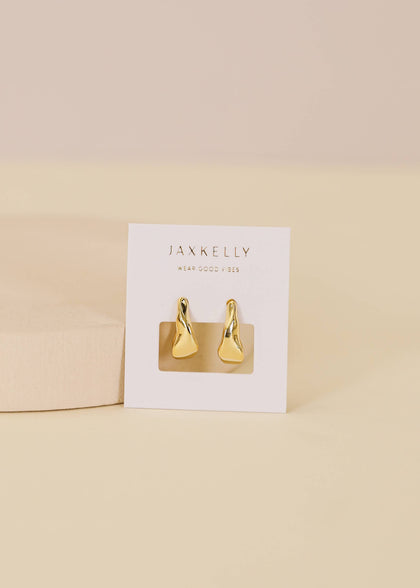 Small Ripple Gold Hoop by JaxKelly