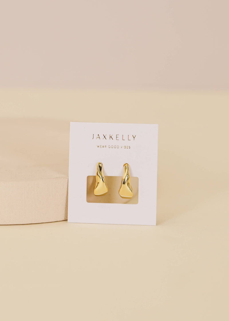 Small Ripple Gold Hoop by JaxKelly