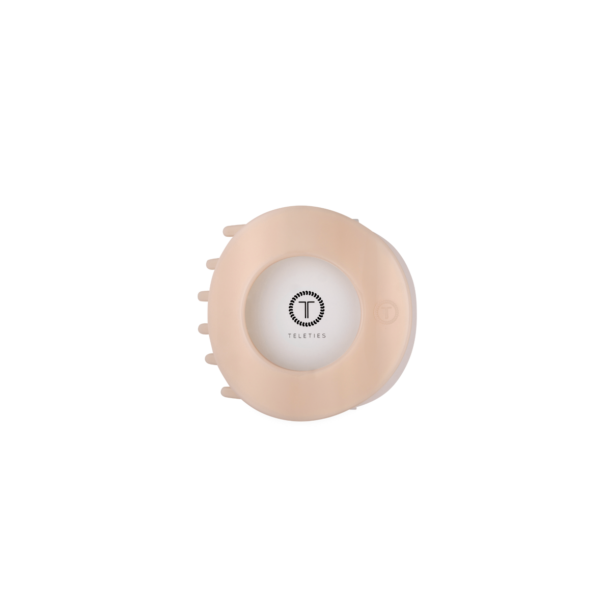 Almond Beige Small Flat Circle Hair Clip