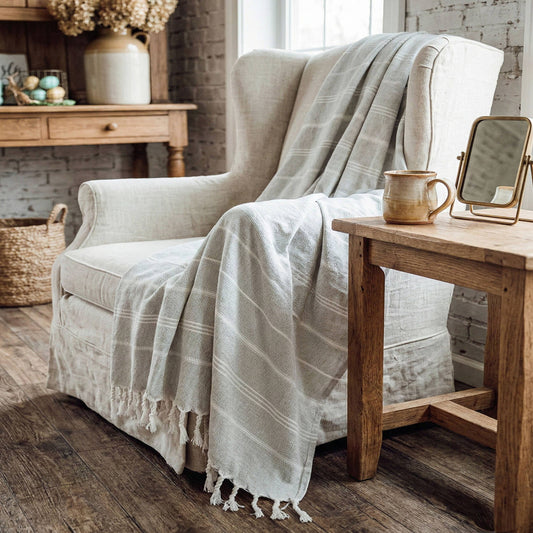Turkish Towels Large, 100% Cotton Towels | 40x70" | 200 GSM - Zen&Zip