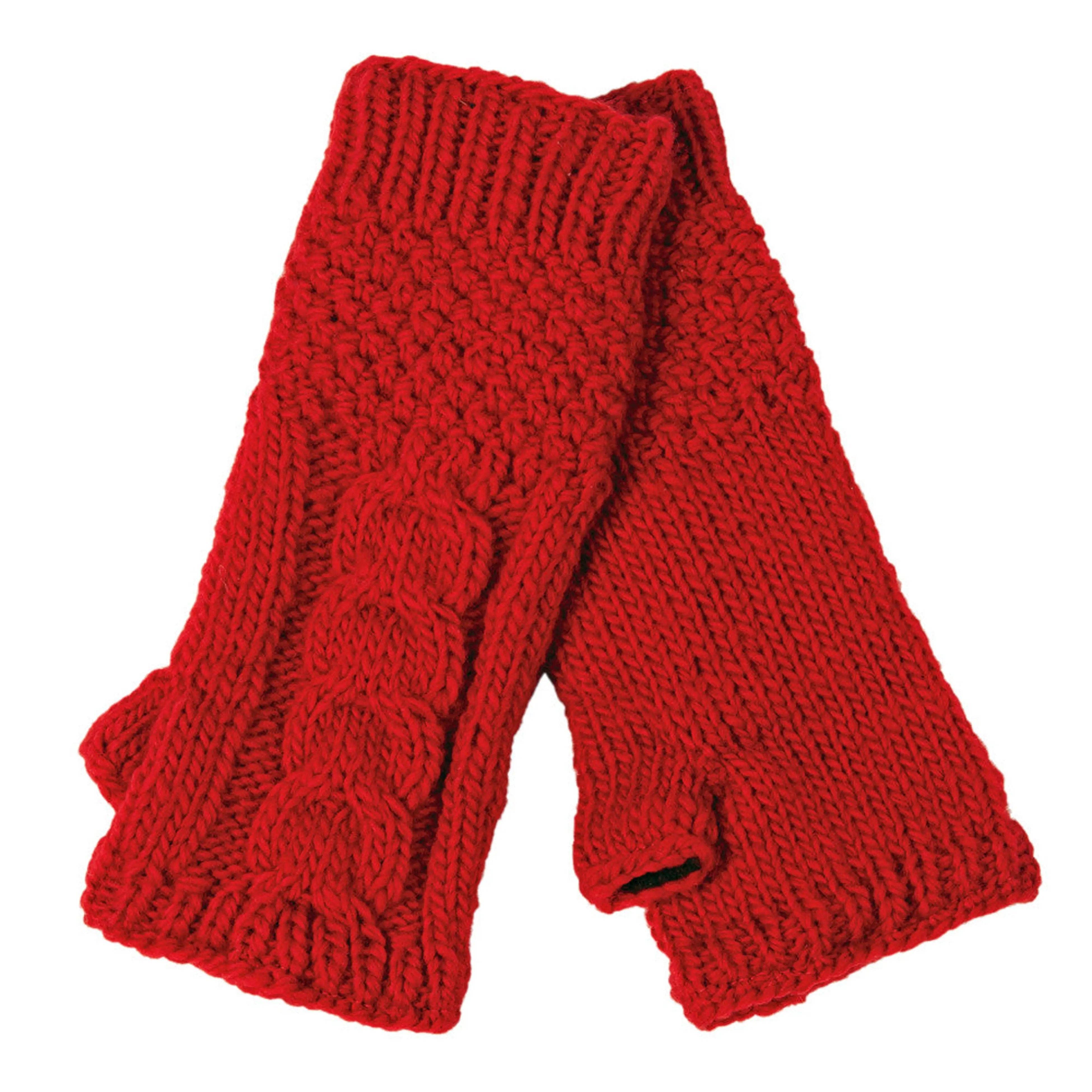 Cable Fingerless Gloves by Nirvanna Designs