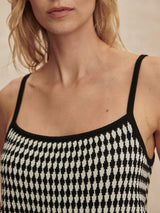 Jared Knit Top by Varley | Black/Egret