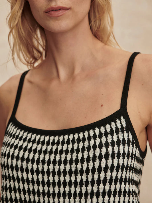 Jared Knit Top by Varley | Black/Egret