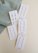 Gemstone Chain Drop Earring by JaxKelly | White Opal - Zen&Zip