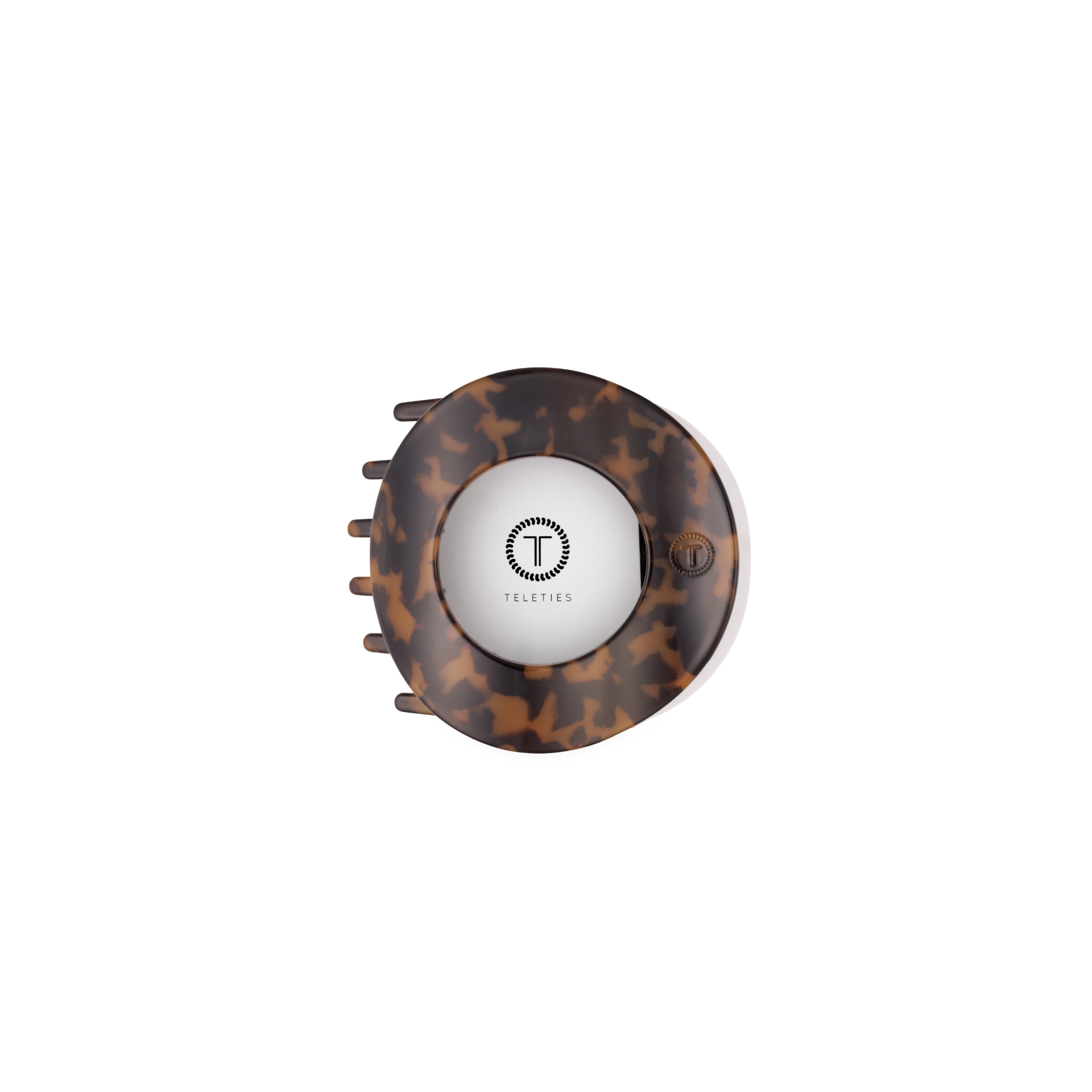 Tortoise Small Flat Circle Hair Clip