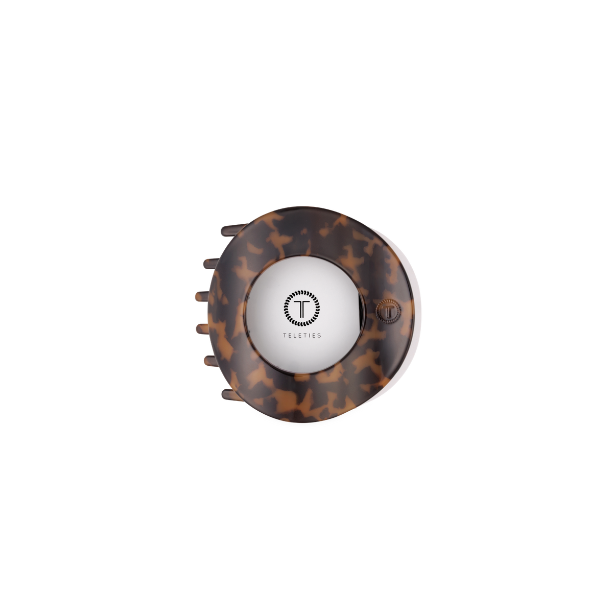 Tortoise Small Flat Circle Hair Clip