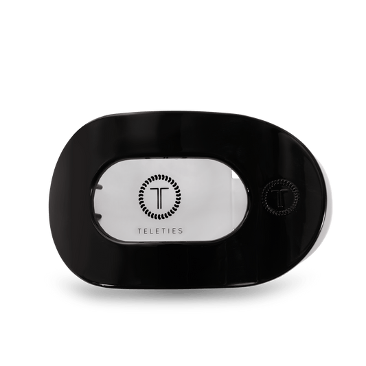 Jet Black Large Flat Round Clip - Zen&Zip