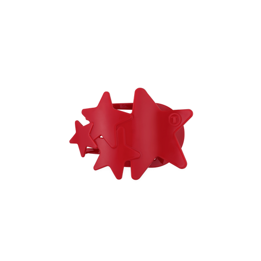 Flat Hair Clip | Small | Red Shooting Star - Zen&Zip