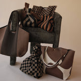 Brown Crochet Handbag