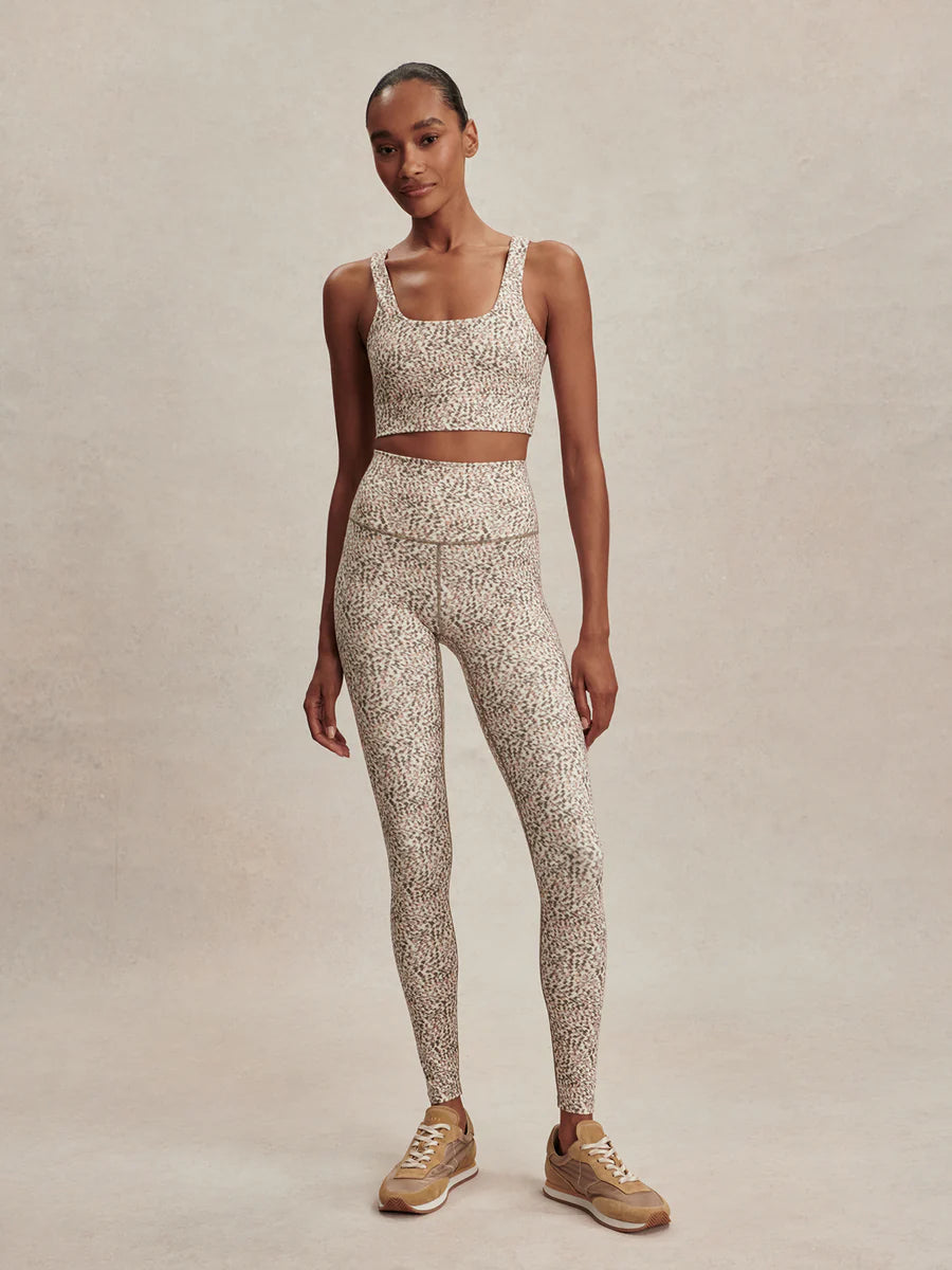 Freesoft Cori Bra by Varley | Ivory Abstract Feather