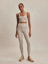 Freesoft Cori Bra by Varley | Ivory Abstract Feather