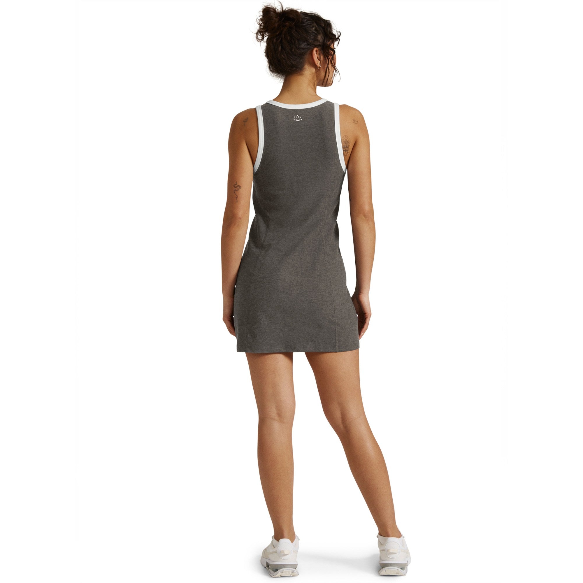 Spacedye Outlines Dress by Beyond Yoga | True Gray Heather/Cloud White