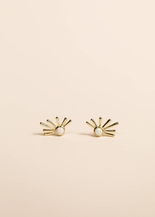Sun Ray Earring by JaxKelly | White Opal - Zen&Zip